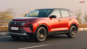 Tata Harrier premium mid-size SUV front design with bold grille and LED DRLs