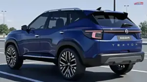 Nissan Tekton 2026 mid-size SUV in bold metallic finish on the road