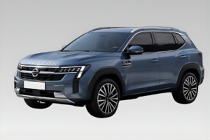 Nissan Tekton 2026 mid-size SUV in bold metallic finish on the road