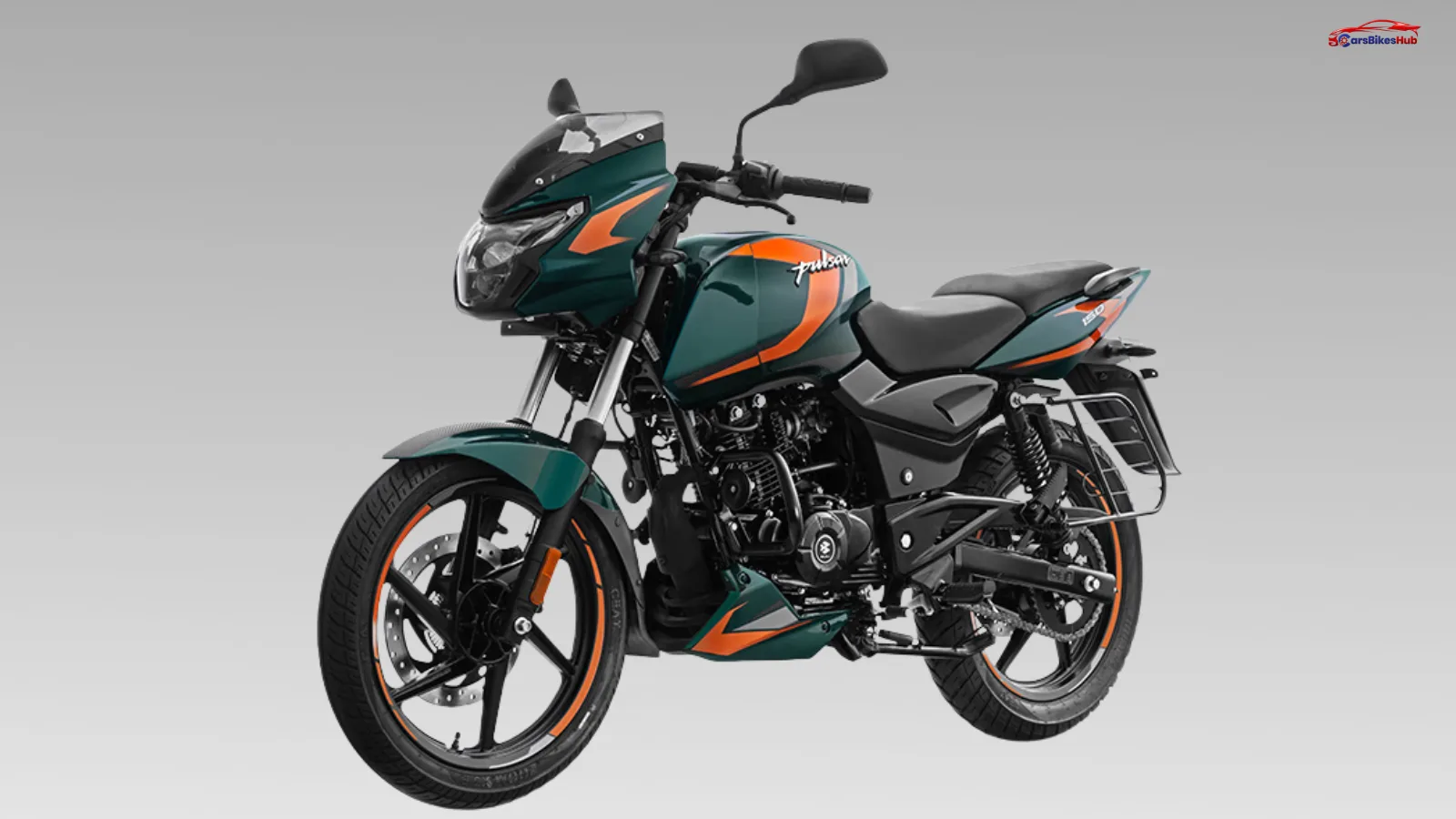Bajaj Pulsar 150 side profile showcasing sporty design and muscular fuel tank styling
