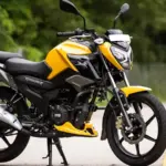 TVS Raider 125 sporty commuter bike front view with stylish design