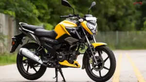 TVS Raider 125 sporty commuter bike front view with stylish design