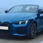 BMW M440i xDrive Convertible parked with roof down showcasing sporty luxury design and signature kidney grille