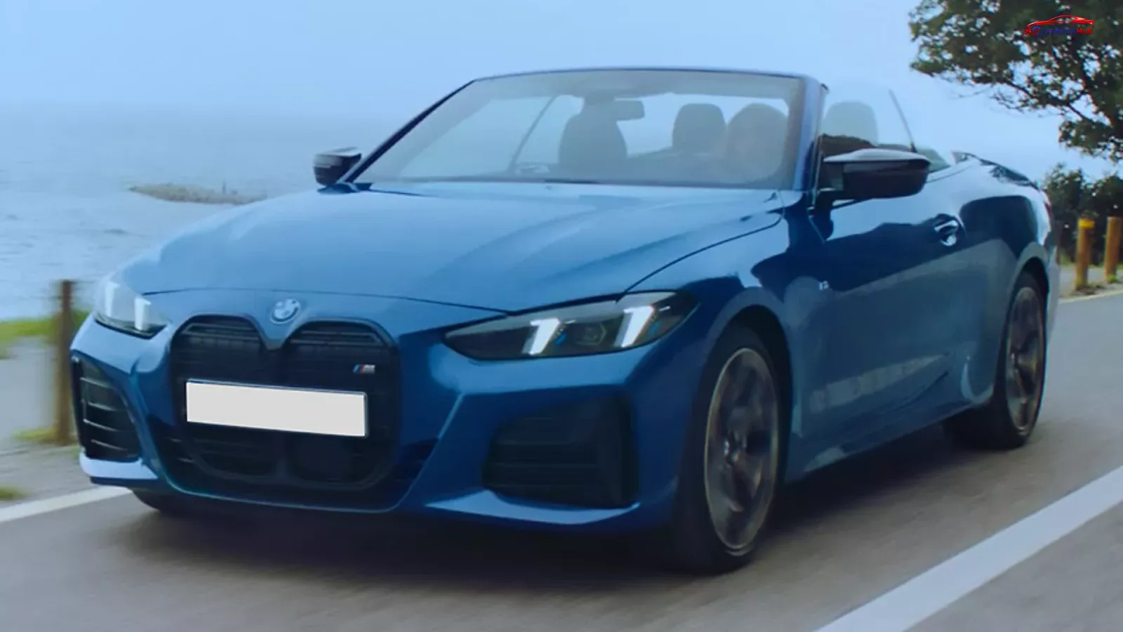 BMW M440i xDrive Convertible parked with roof down showcasing sporty luxury design and signature kidney grille