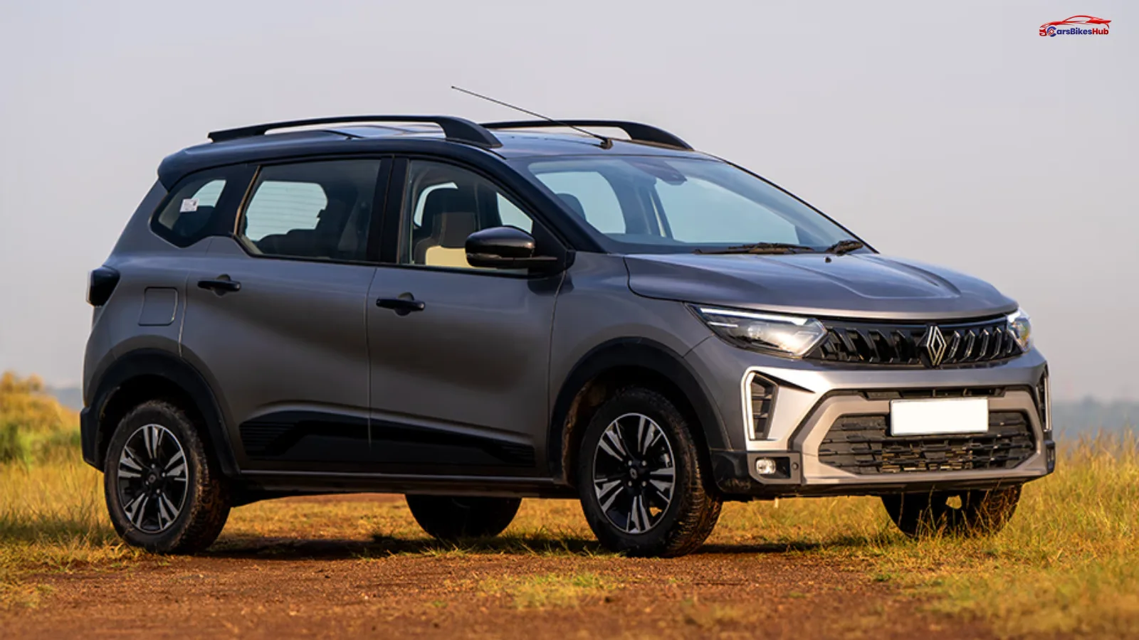 Renault Triber 2026 affordable 7-seater MPV parked on an urban road showcasing stylish front design and spacious family-focused styling