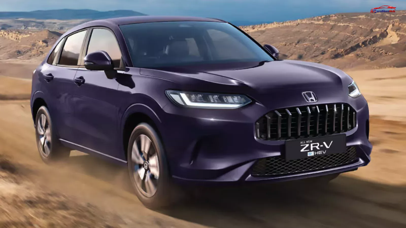2026 Honda ZR-V hybrid SUV front profile showcasing sporty design and premium styling