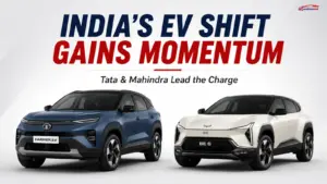 Tata and Mahindra EV Sales growth highlighted by Tata Harrier EV and Mahindra BE 6 in India