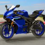 Yamaha R3 Review showcasing the twin-cylinder sportbike in Icon Blue color
