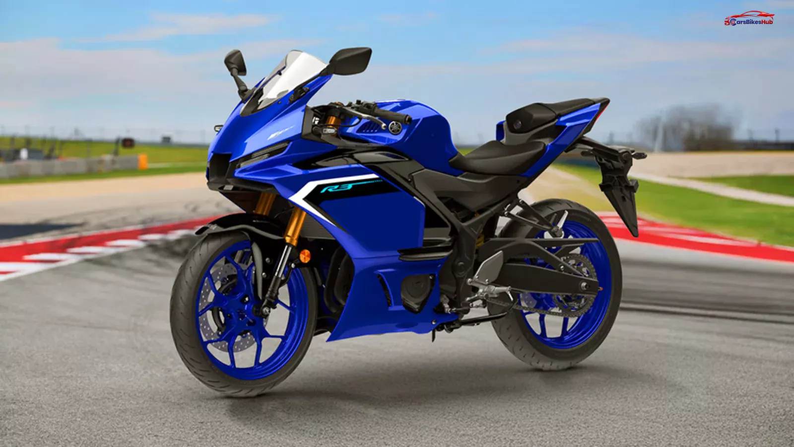 Yamaha R3 Review showcasing the twin-cylinder sportbike in Icon Blue color