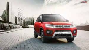 Maruti Brezza Facelift 2026 showing the expected updated front design, grille and styling ahead of its India launch.