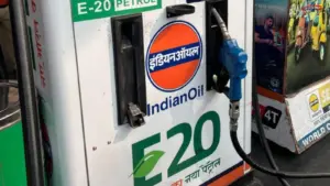 E20 petrol in India at a fuel station, highlighting the nationwide rollout of ethanol-blended petrol.