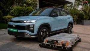 Hyundai Creta EV battery replacement costs explained with the Hyundai Creta Electric SUV, including battery price, warranty, and lifespan in India