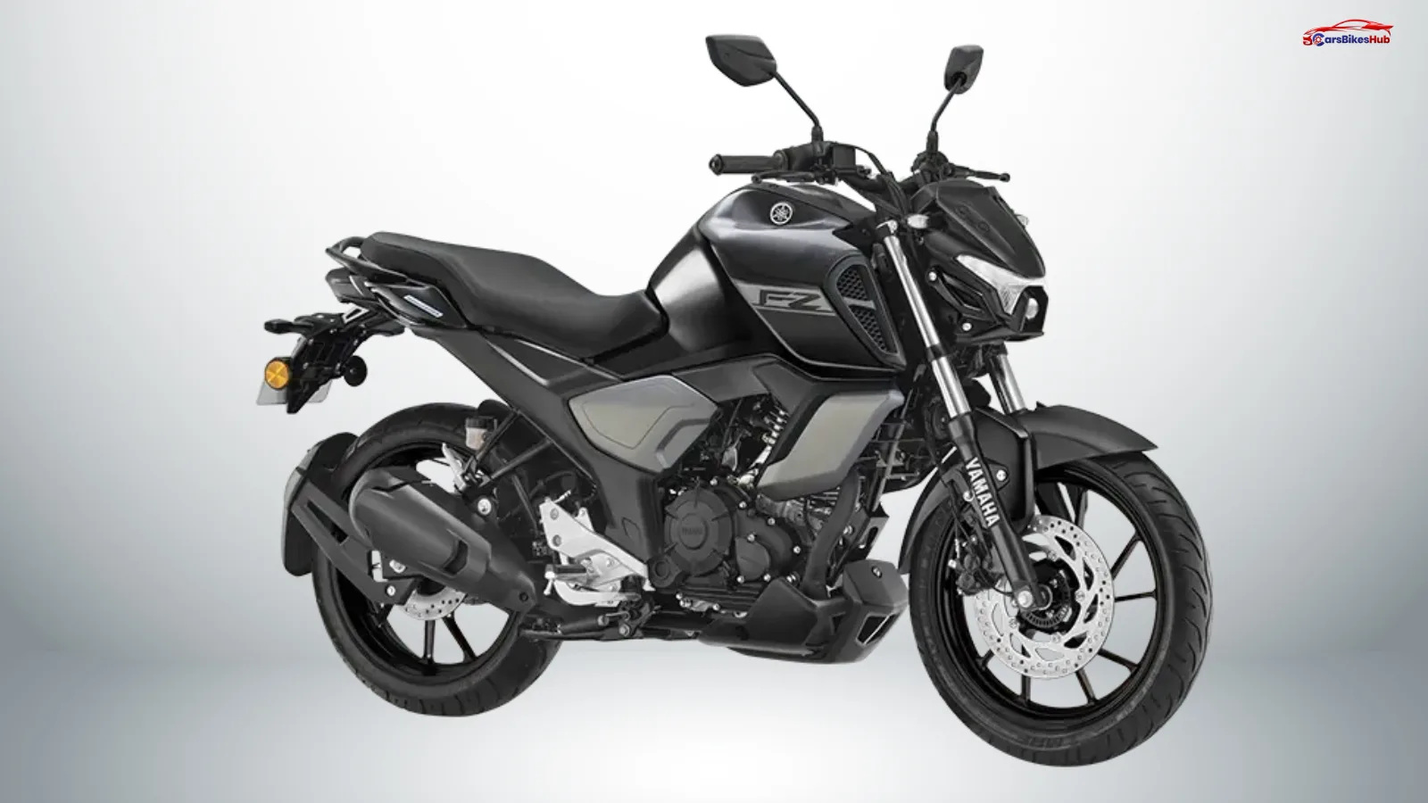 Yamaha FZ Blue Flex motorcycle in Metallic Black showcasing Yamaha's first flex-fuel bike compatible with E20 to E85 ethanol fuel in India