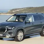 2026 Mercedes-Maybach GLS 680 showcasing its updated front design, illuminated grille, and redesigned LED headlamps