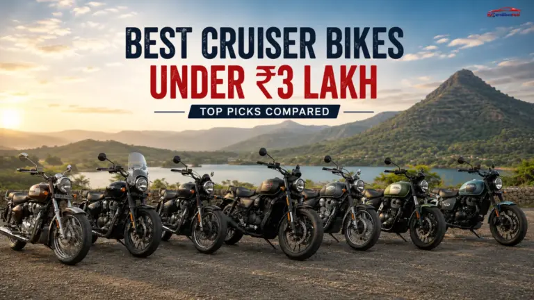 Best cruiser bikes under ₹3 lakh in India featuring Royal Enfield, Honda, Harley-Davidson, Jawa and Yezdi motorcycles