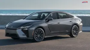 Lexus ES 350h luxury hybrid sedan front three-quarter view showcasing the new exterior design