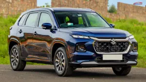 Maruti Grand Vitara SUV in India showcasing its premium design, hybrid technology, price, features, and ownership benefits