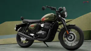 Jawa 42 All Stars motorcycle in olive green finish