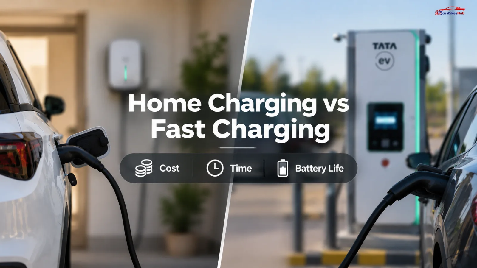 Home charging vs fast charging for an electric vehicle