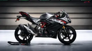TVS Apache 310 Black Diamond Edition in black and silver finish