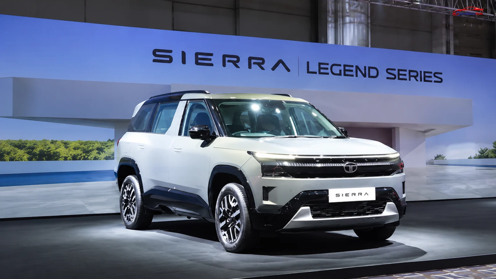 Tata Sierra Legend Series SUV displayed at an auto show