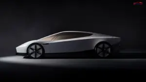 Tesla's next-generation Tesla Roadster electric sports car showcased with its futuristic design and aerodynamic body.